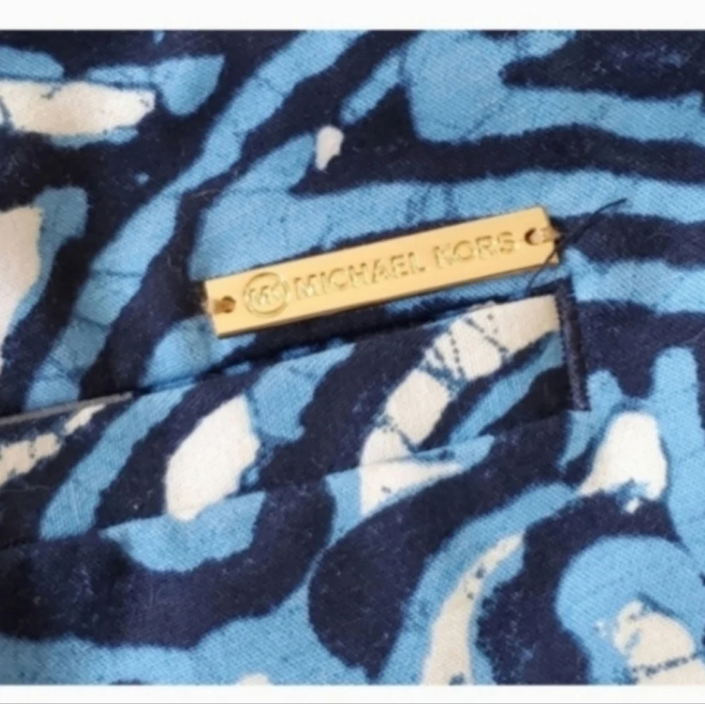 NEW Michael Kors Blue Cotton Paisley Short 14